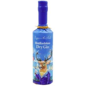 Hertfordshire Dry Gin with artistic deer label design