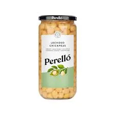 Jar of Perelló lechoso chickpeas