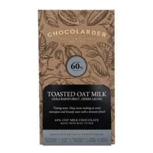 60% oat milk chocolate bar, toasted oat milk flavor