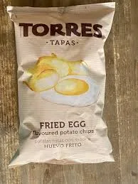 Torres Tapas fried egg flavoured potato chips bag