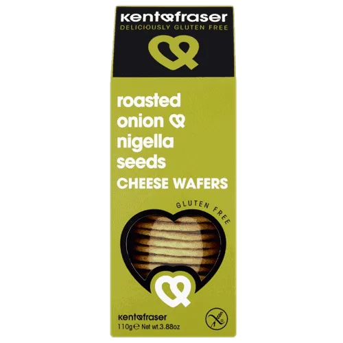 Kent & Fraser Roasted Onion & Nigella Seed Gluten Free Cheese Wafers