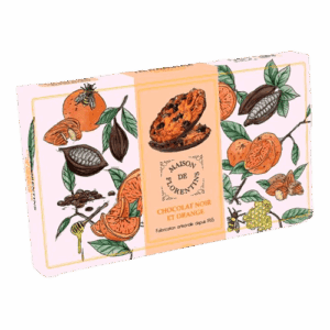 Maison de Oren dark chocolate and orange bar illustration