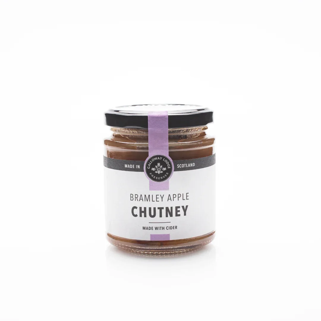 Bramley apple chutney jar made in Scotland