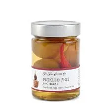 Jar of pickled figs for cheese