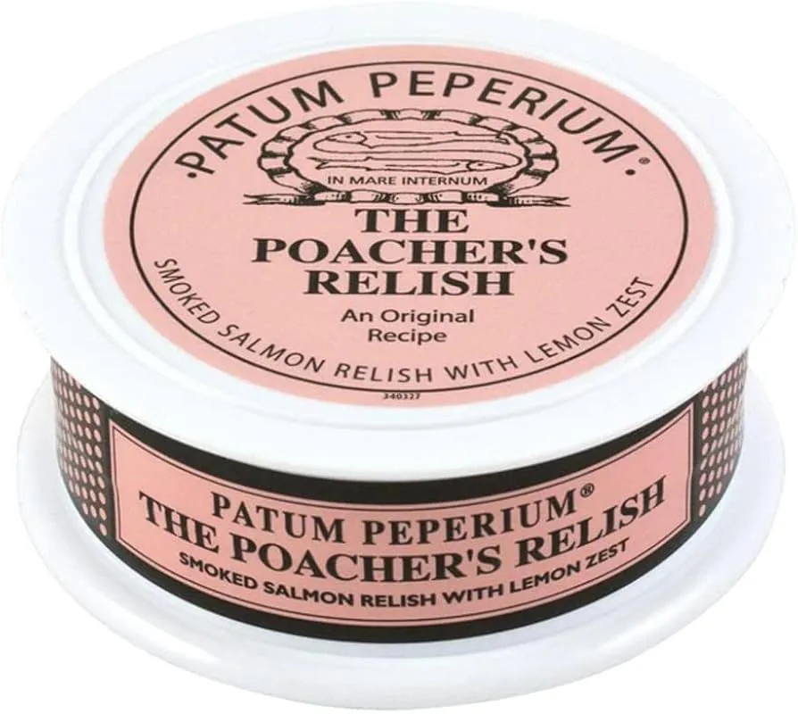 Patum Peperium Poacher's Relish salmon spread container