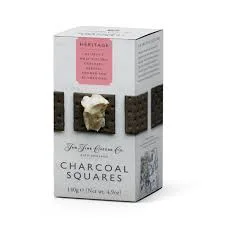 Packaged charcoal squares for digestive health