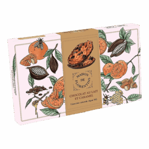 Illustrated packaging of Maison de L'Orient chocolate caramel