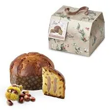 Panettone with nuts and decorative box
