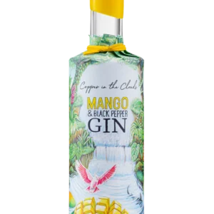 Mango and Black Pepper Gin bottle with exotic design