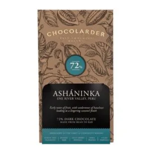 Chocolarder Asháninka 72% dark chocolate bar packaging