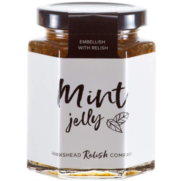 Hawkshead Relish Mint Jelly jar on white background