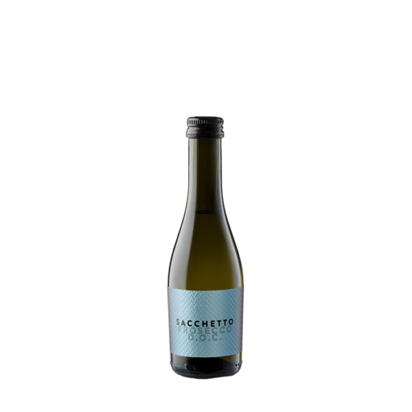 Sacchetto Prosecco bottle on clear background