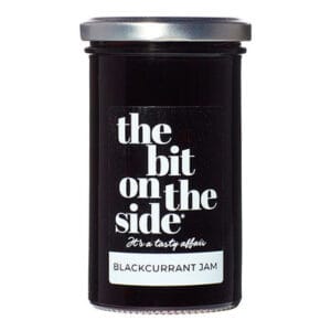 Jar of Blackcurrant Jam labelled 'The Bit on the Side'
