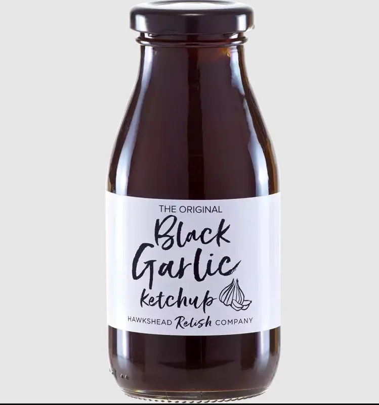 Bottle of Black Garlic Ketchup by Hawkshead Relish Company