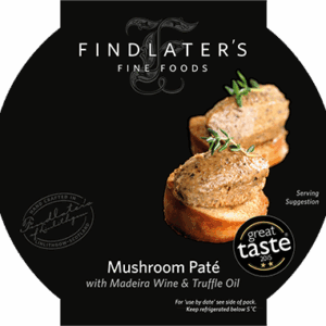 Findlater's mushroom pâté with Madeira wine and truffle oil