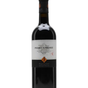 Bottle of Pedro Ximenez sherry wine, Fernando de Castilla