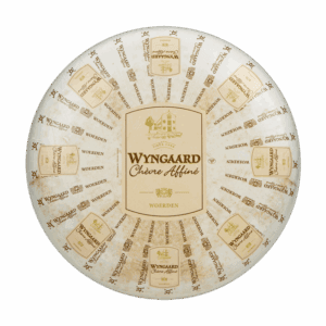 Wyngaard Chevre Affine cheese wheel packaging