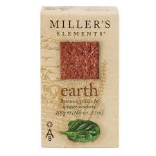 Miller's Elements Earth beetroot potato crackers package