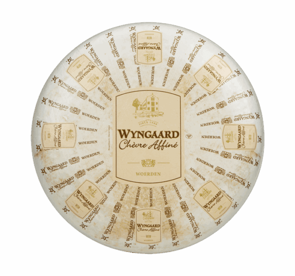 Wyngaard Chevre Affine cheese wheel packaging