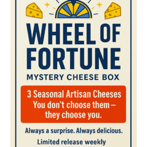 Wheel of Fortune mystery cheese box advertisement
