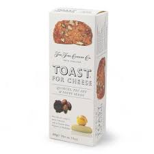Box of Toast for Cheese with Apricots, Dates, and Sunflower Seeds