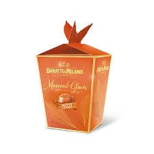Bauli Panettone packaging, orange box with branding