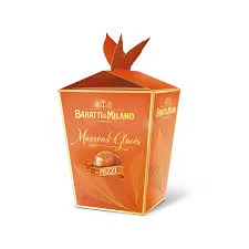 Bauli Panettone packaging, orange box with branding