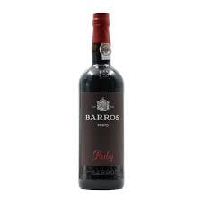 Barros Ruby Porto wine bottle on white background