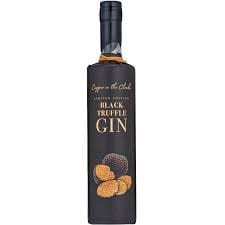 Bottle of Black Truffle Gin with label