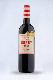 Bottle of The Barry Bros wine with label