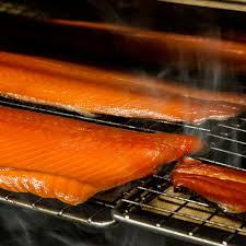 Smoked salmon fillets in oven