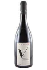 Bottle of Vosne Romanee red wine with label