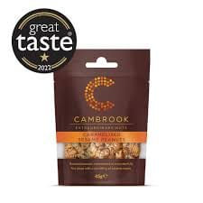 Cambrook caramelised cashews packaging with Great Taste 2022 logo